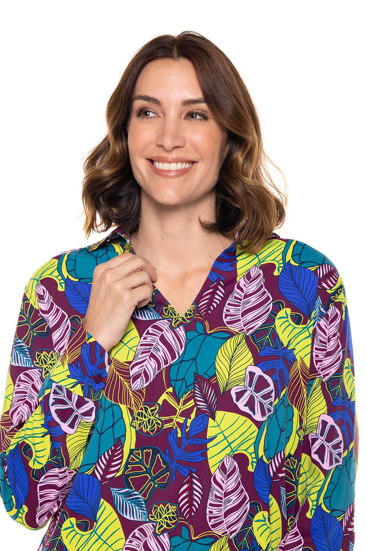 Women's Koesta Cover-Up | Rich Plum Electric Jungle