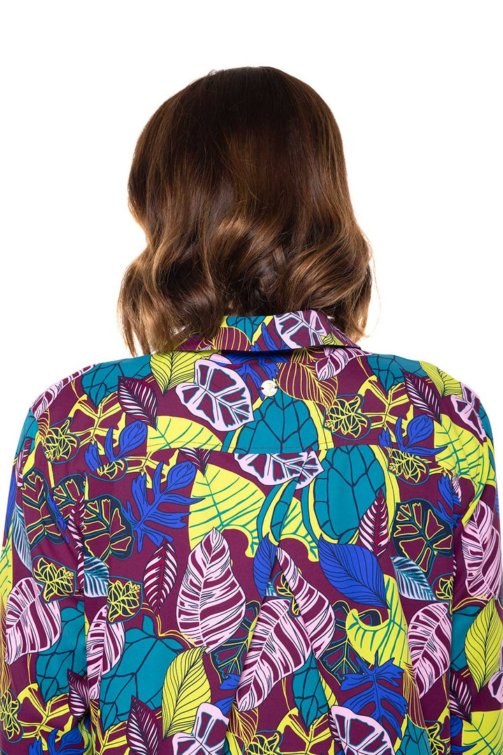 Women's Koesta Cover-Up | Rich Plum Electric Jungle