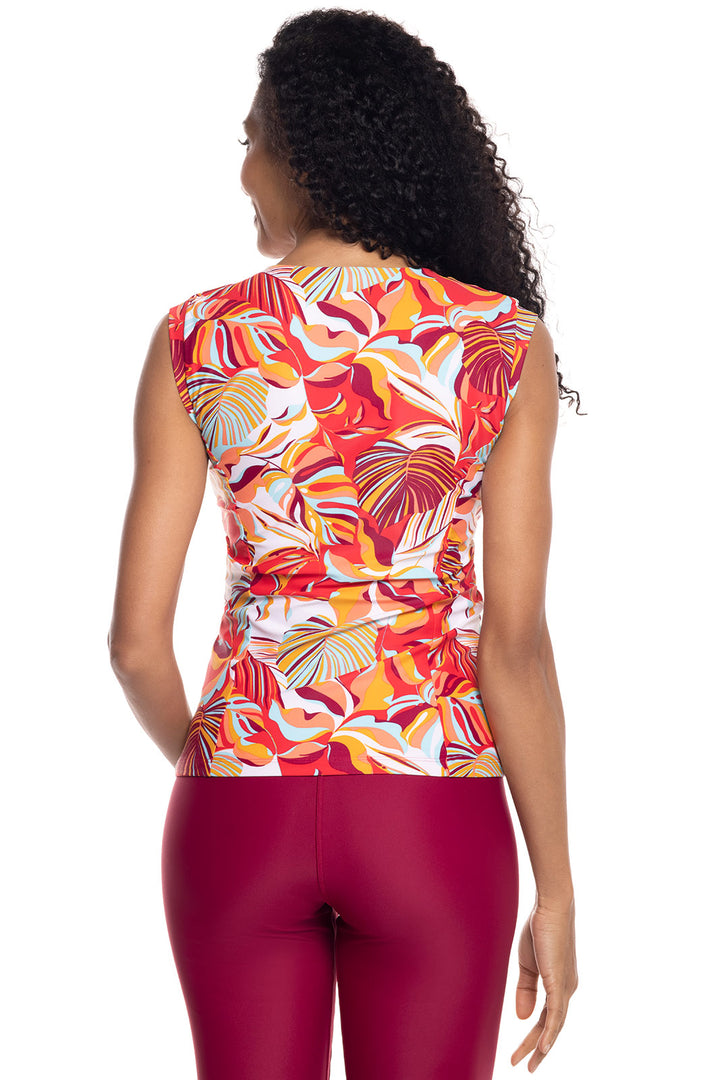 Women's Kaylana Tank Top | Nectarine Isla Palm