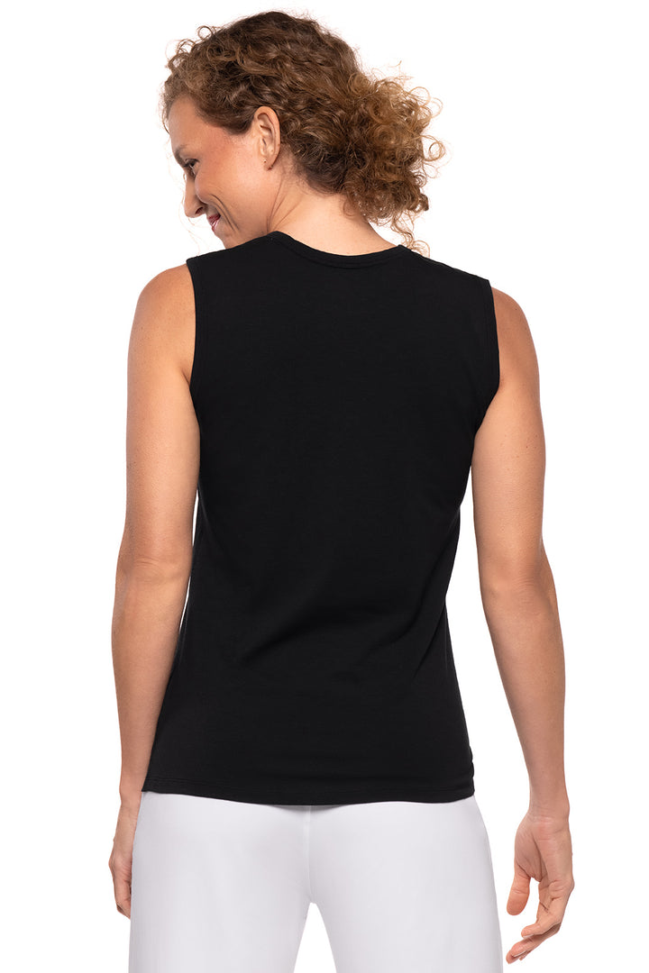 Women's LumaLeo High Neck Tank Top | Black