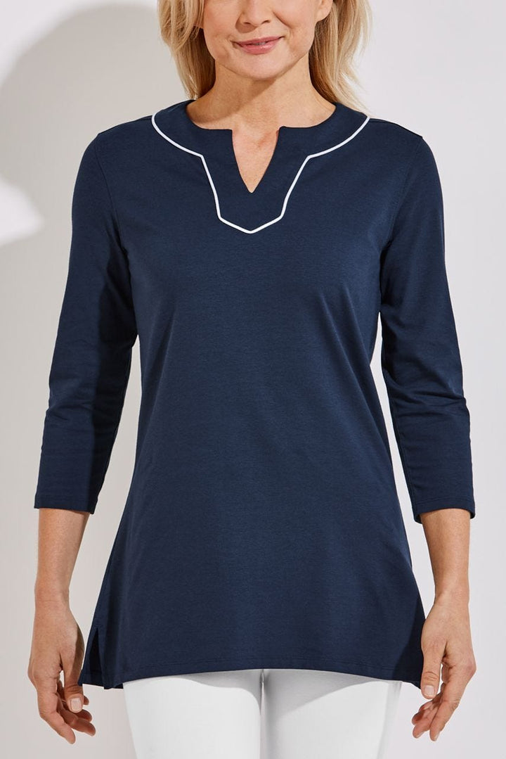 Women's Oceanview Tunic Top | Navy