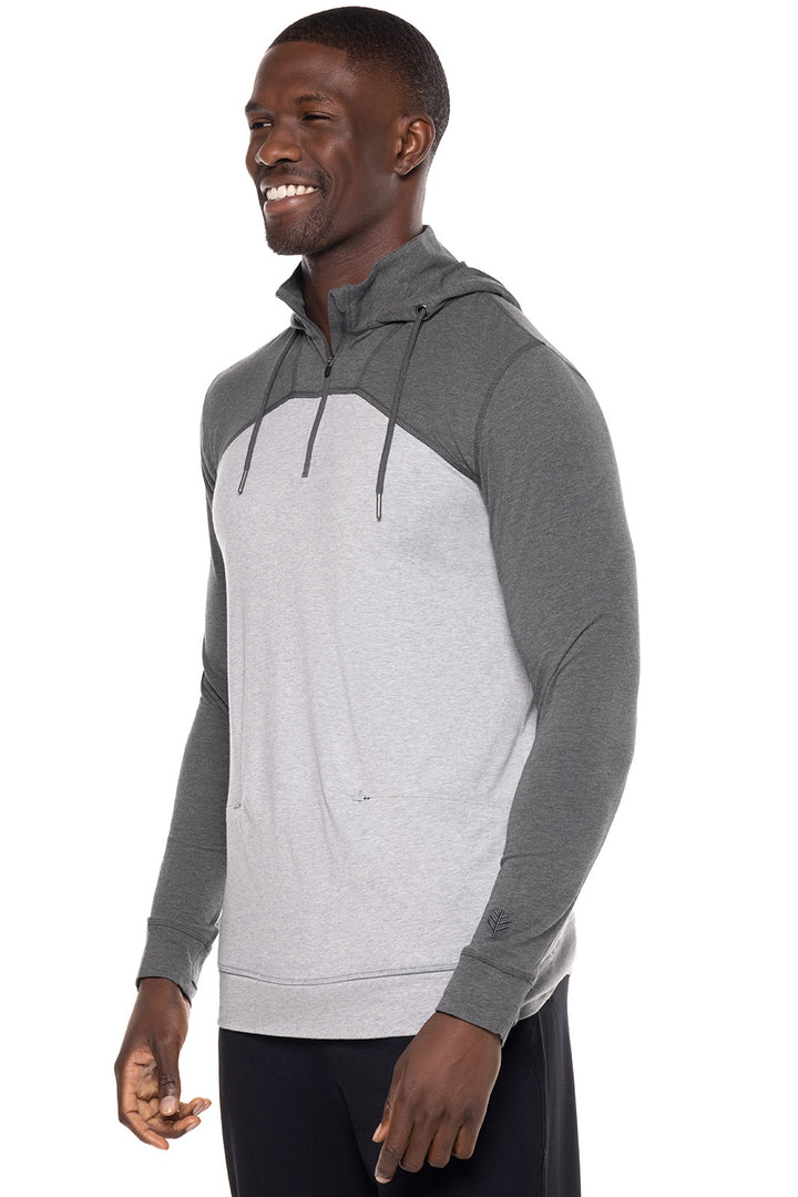 Men's LumaLeo Quarter-Zip Hoodie | Grey Colorblock