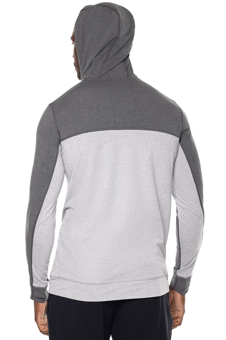 Men's LumaLeo Quarter-Zip Hoodie | Grey Colorblock