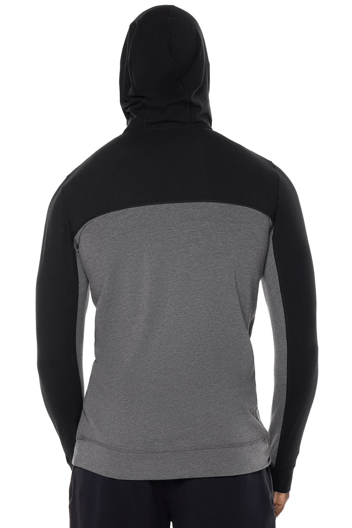 Men's LumaLeo Quarter-Zip Hoodie | Charcoal Colorblock