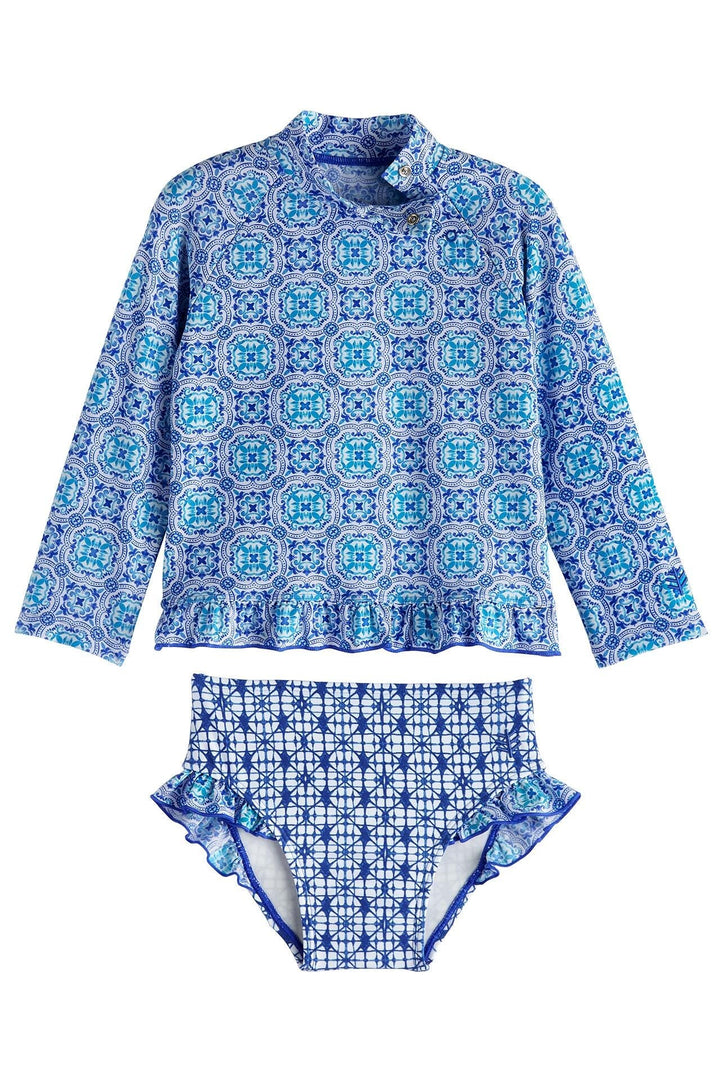 Baby Guppy Ruffle Rash Guard Set | Sailor Myko Medallion