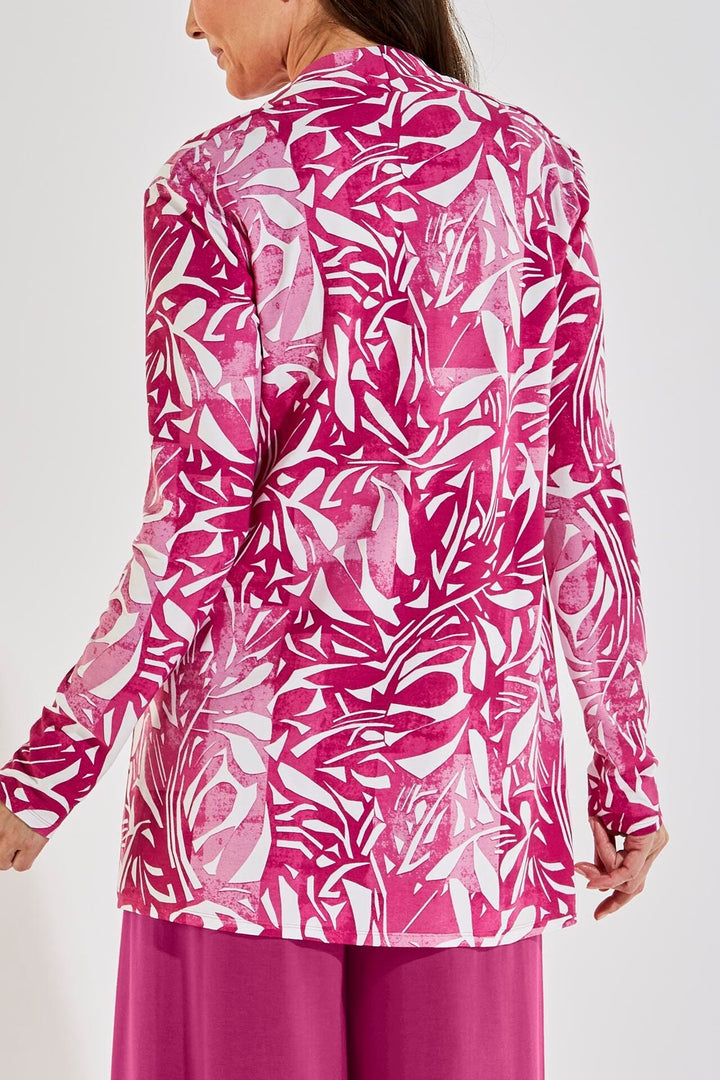 Women's Thera Tunic Top | Warm Angelica Abstract Leaves