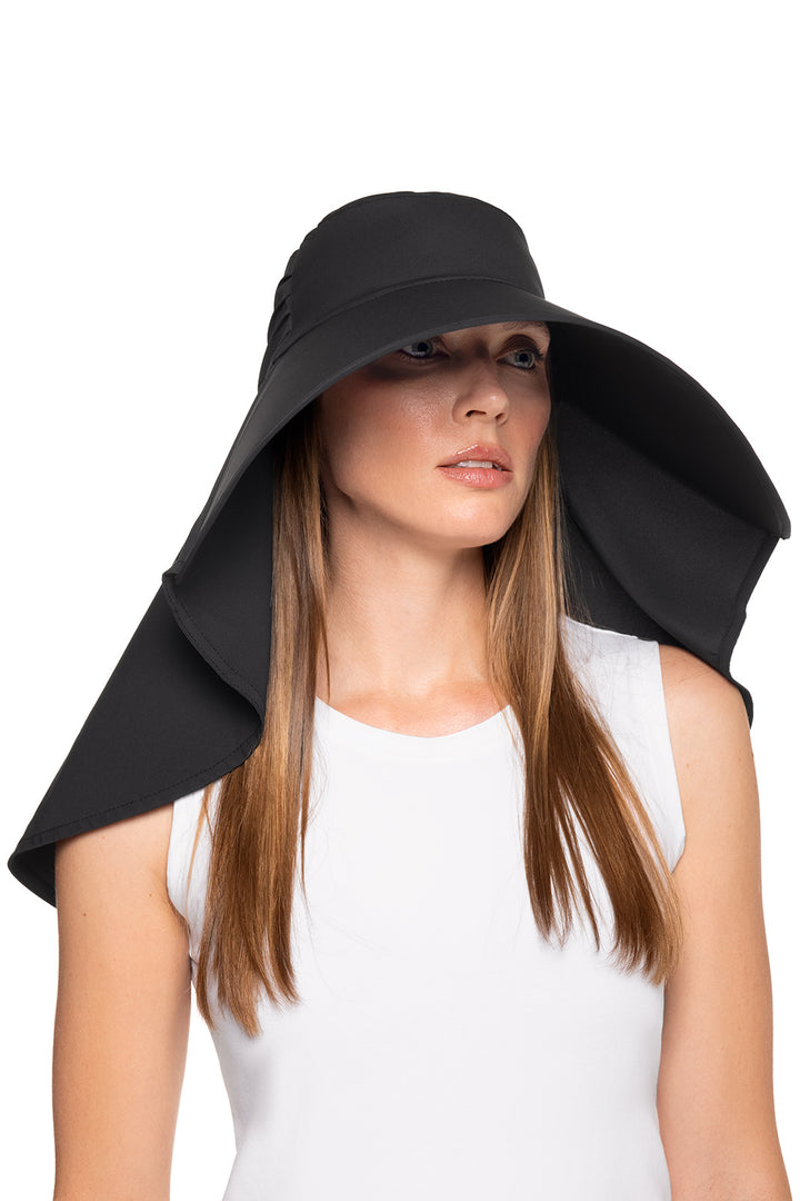 Anastasia Elegant Full Coverage Hat | Black