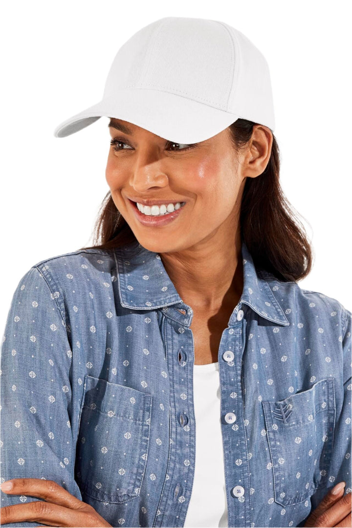 Unisex Zayne Cotton Ball Cap | White