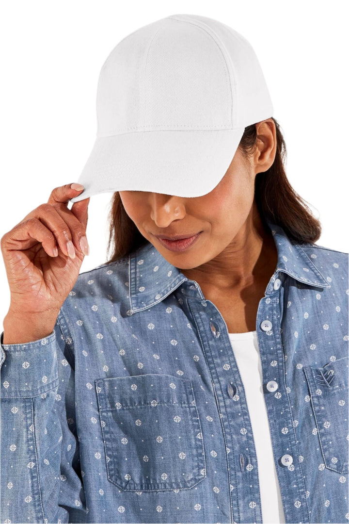 Unisex Zayne Cotton Ball Cap | White