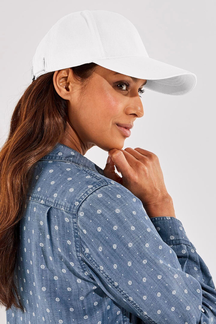 Unisex Zayne Cotton Ball Cap | White