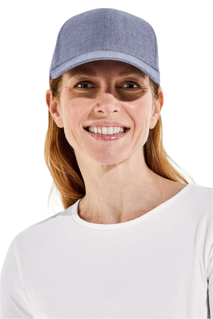 Unisex Zayne Cotton Ball Cap | Denim Blue Chambray