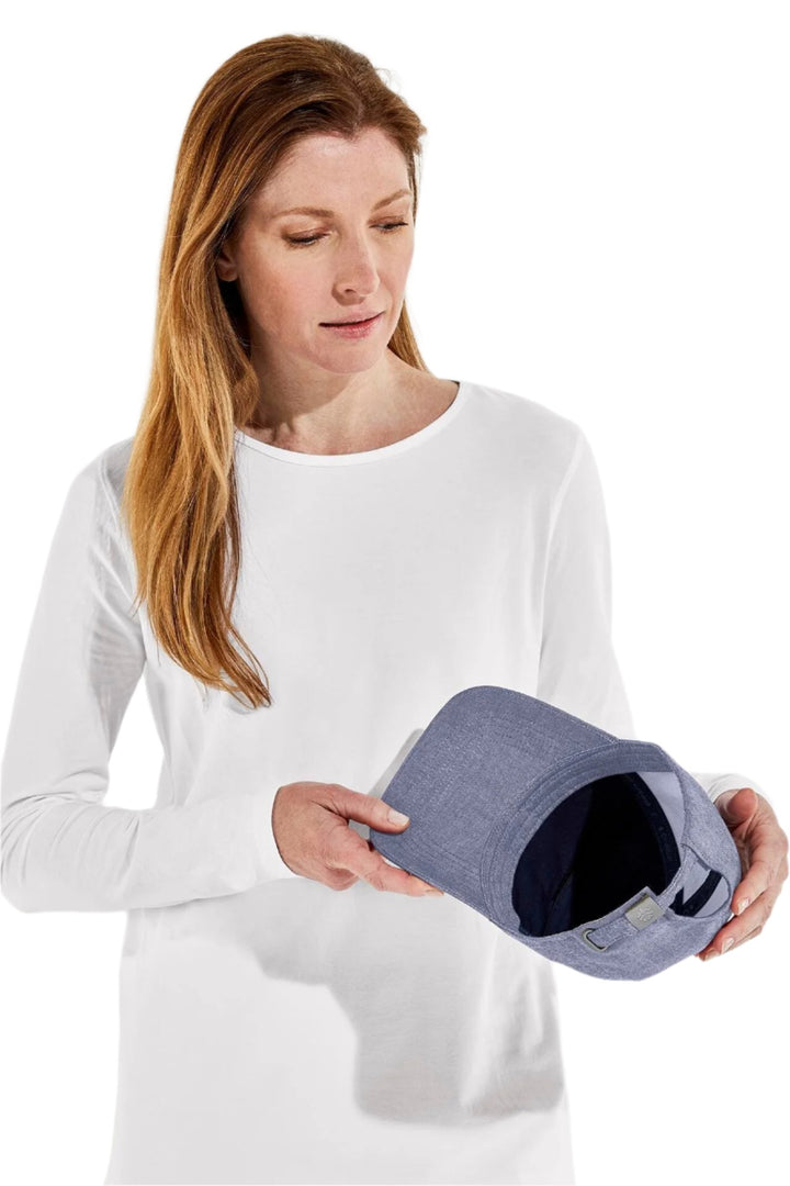 Unisex Zayne Cotton Ball Cap | Denim Blue Chambray