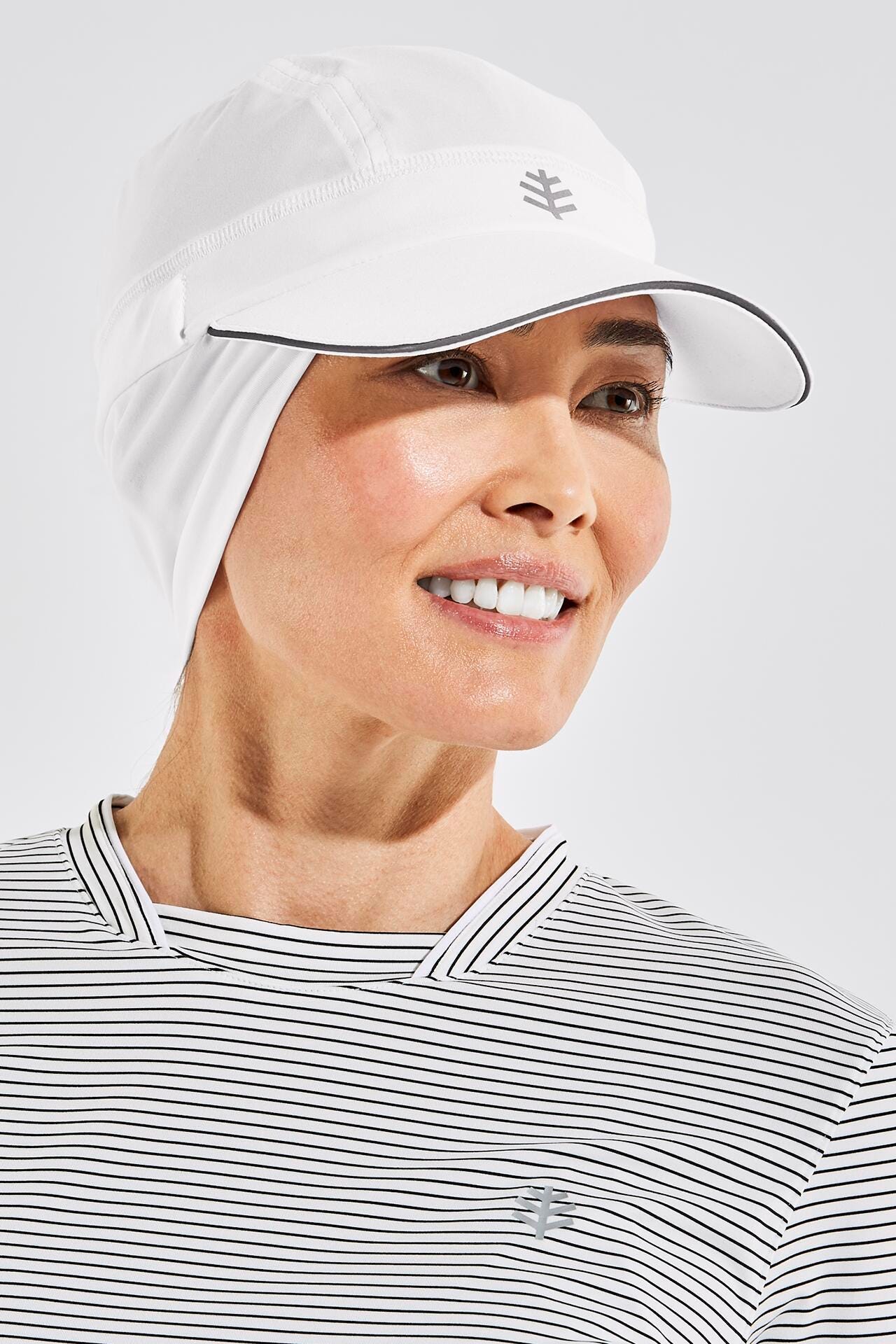 Emmet Convertible Ear Flap Hat White UPF 50