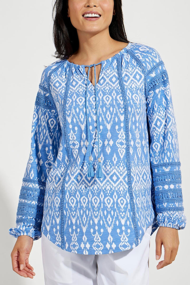 Women's Sarti Shirt | French Blue Melrose Ikat