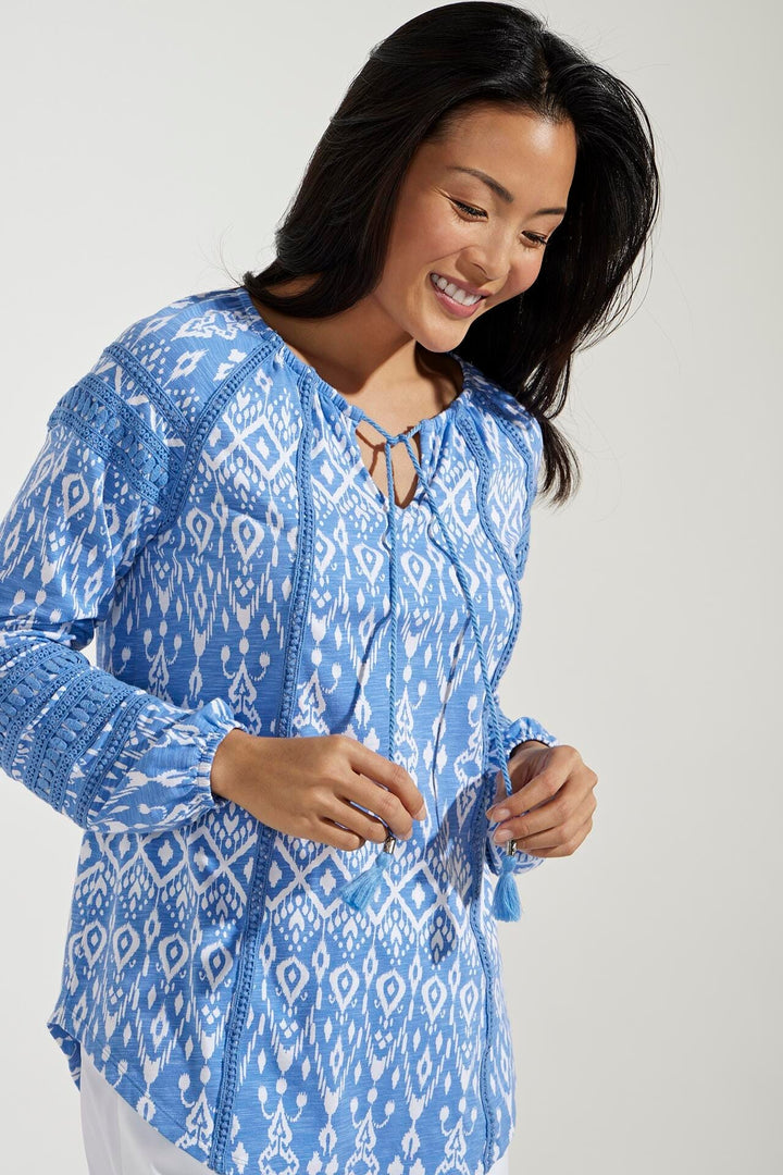 Women's Sarti Shirt | French Blue Melrose Ikat