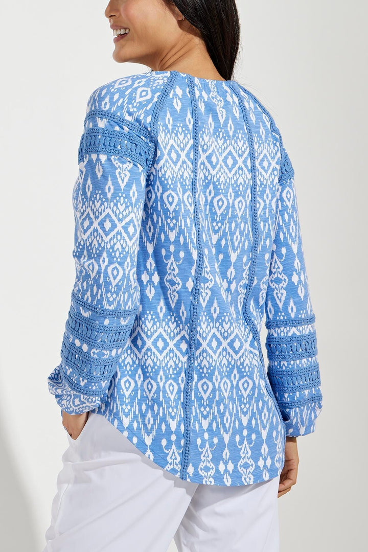 Women's Sarti Shirt | French Blue Melrose Ikat