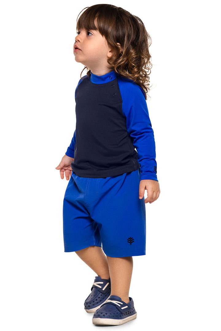 Baby Island Rash Guard Set | Navy Colorblock