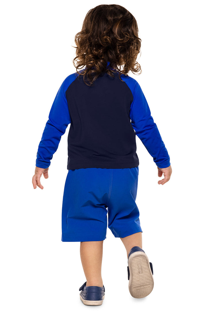 Baby Island Rash Guard Set | Navy Colorblock