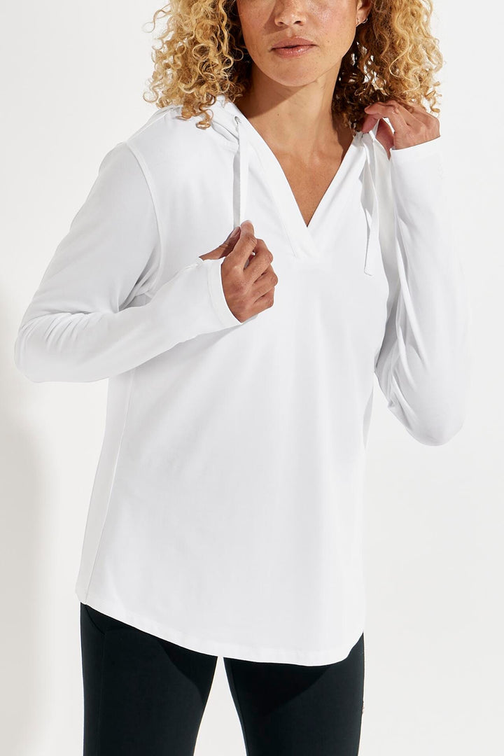 Women's Catalina Hoodie Tunic Top | White