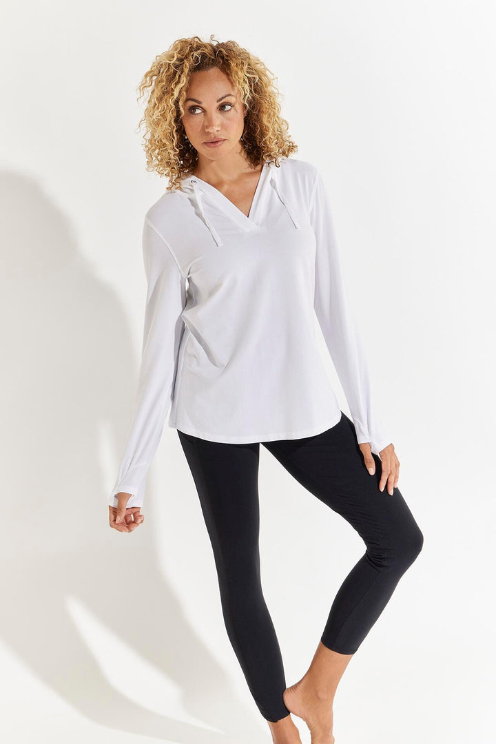 Women's Catalina Hoodie Tunic Top | White