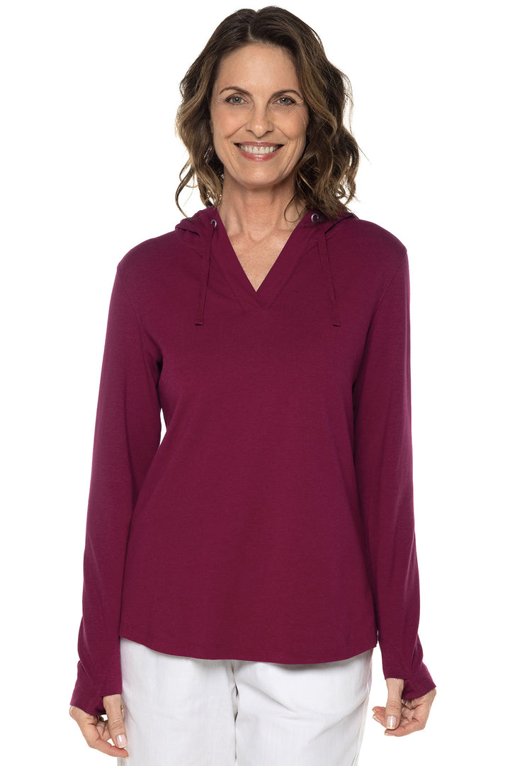 Women's Catalina Hoodie Tunic Top | Red Crush