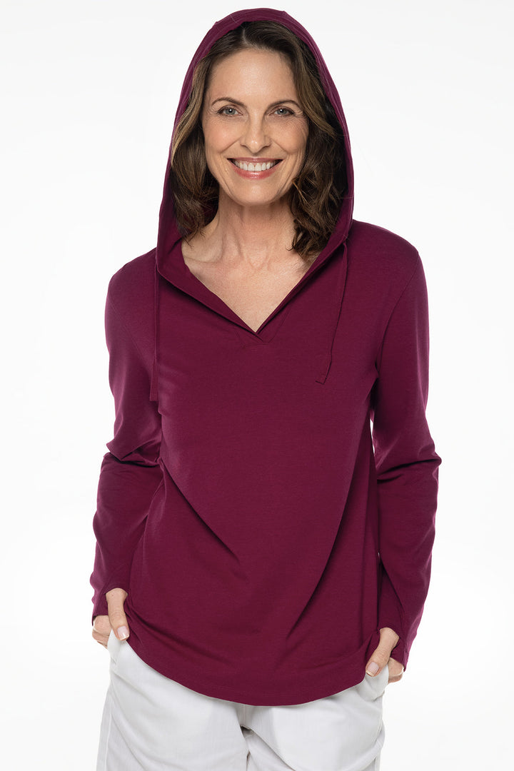 Women's Catalina Hoodie Tunic Top | Red Crush