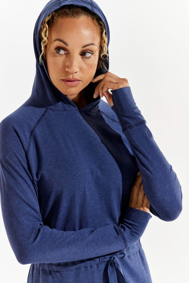 Women's LumaLeo Hoodie Dress | Indigo Heather