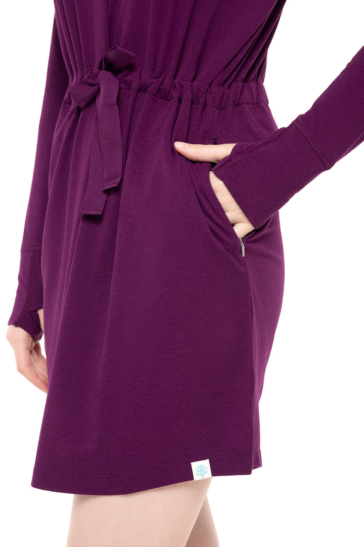 Women's LumaLeo Hoodie Dress | Rich Plum