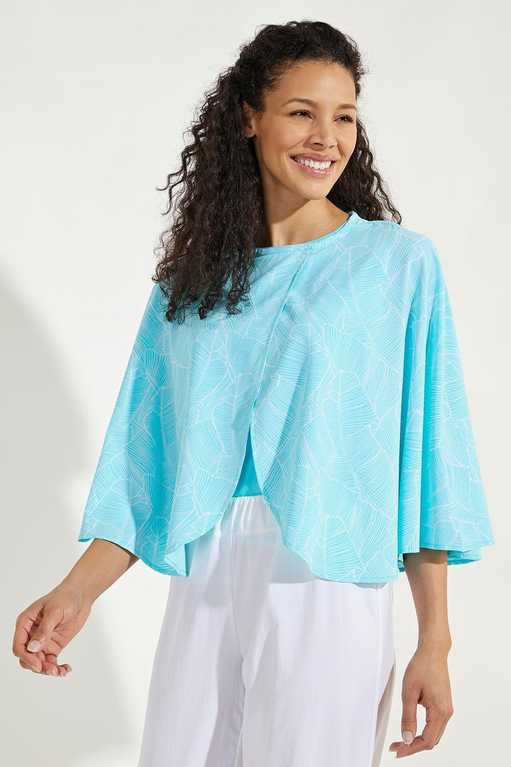 Women's Tuscany Shrug | Bay Aqua Deco Palm