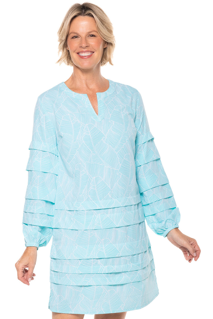 Women's Kallithea Cover-Up Dress | Bay Aqua Deco Palm