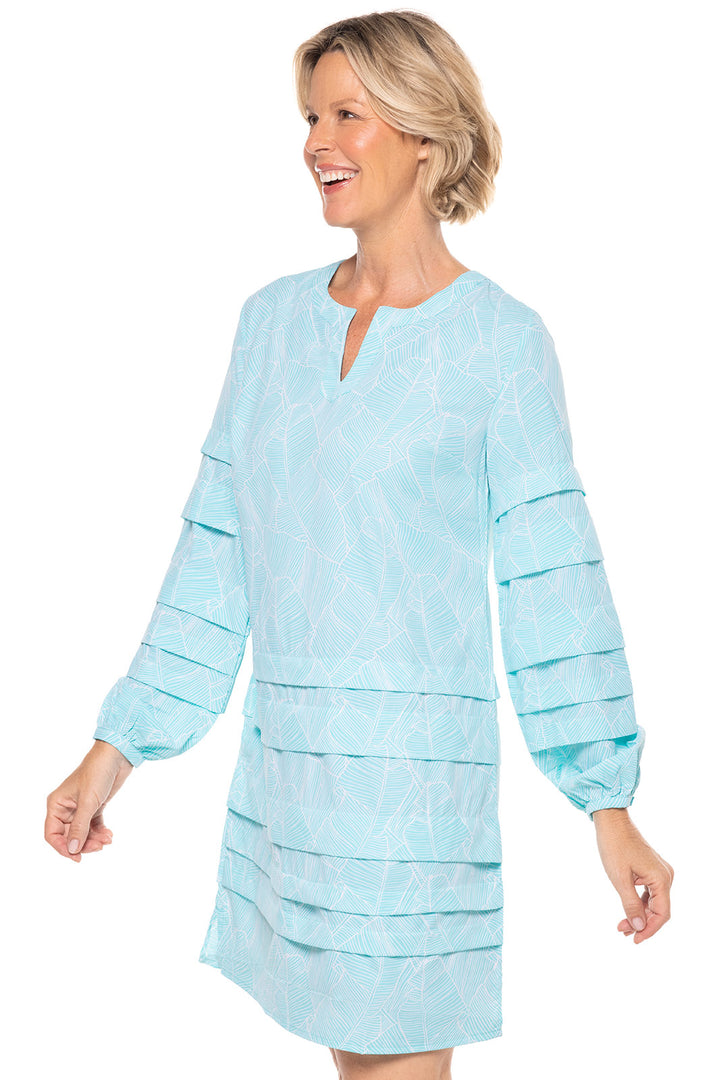 Women's Kallithea Cover-Up Dress | Bay Aqua Deco Palm