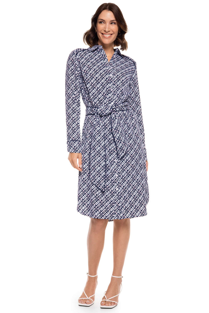 Women's Kitts Shirt Dress | Navy Gulf Stream Stripe