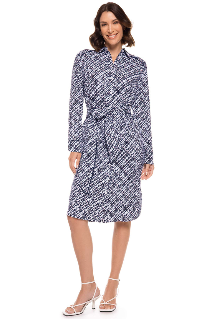 Women's Kitts Shirt Dress | Navy Gulf Stream Stripe