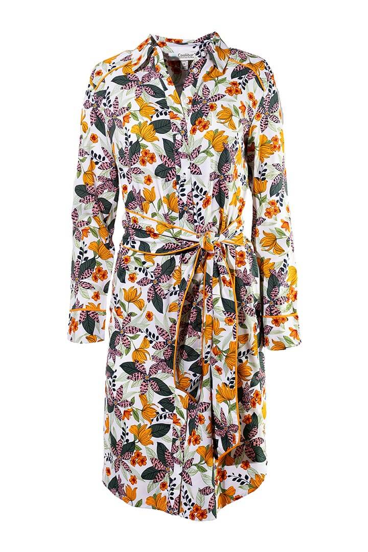 Women's Kitts Shirt Dress | Apricot Crush Floral Paradise