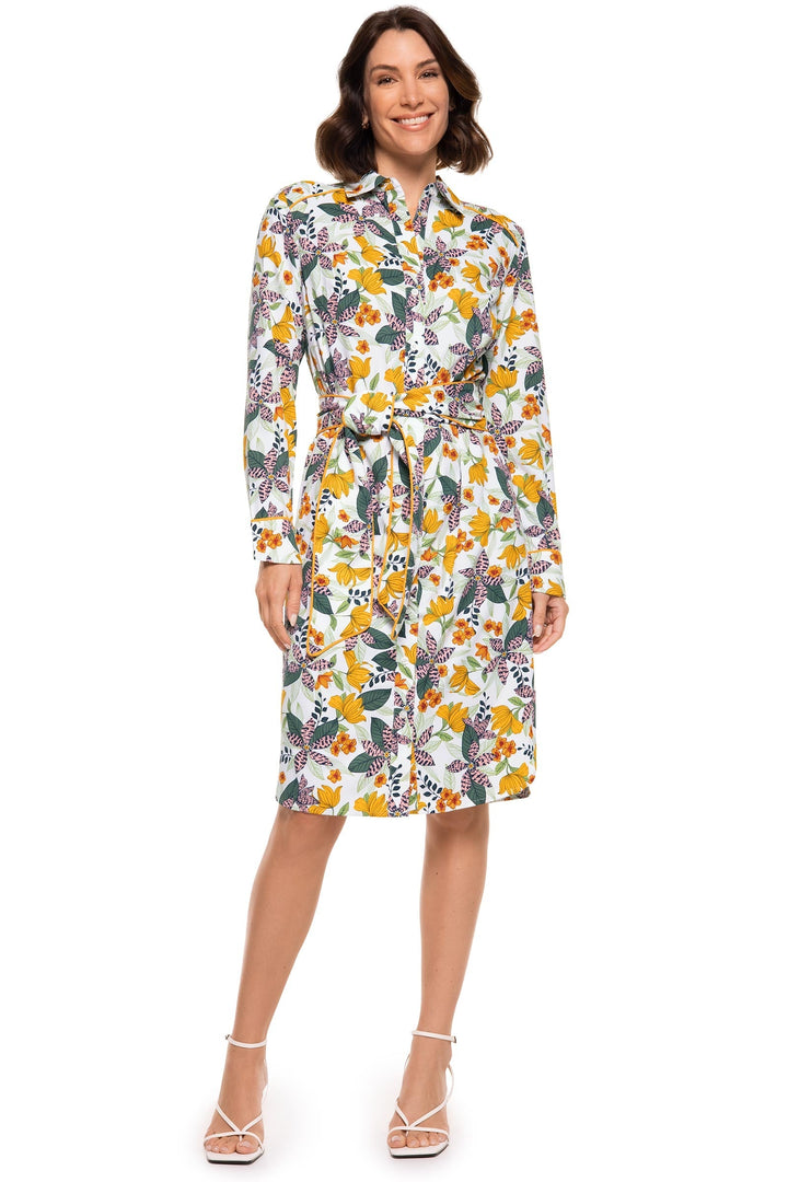 Women's Kitts Shirt Dress | Apricot Crush Floral Paradise