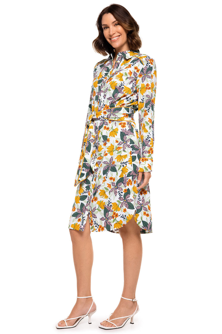 Women's Kitts Shirt Dress | Apricot Crush Floral Paradise