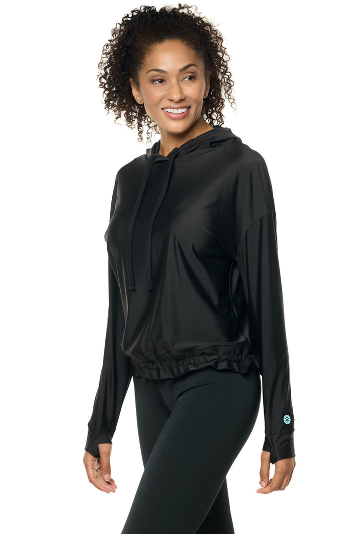 Women's Waikal Swim Hoodie | Black