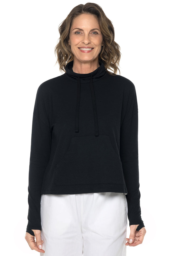 Women's Solana Mock Neck Pullover | Black