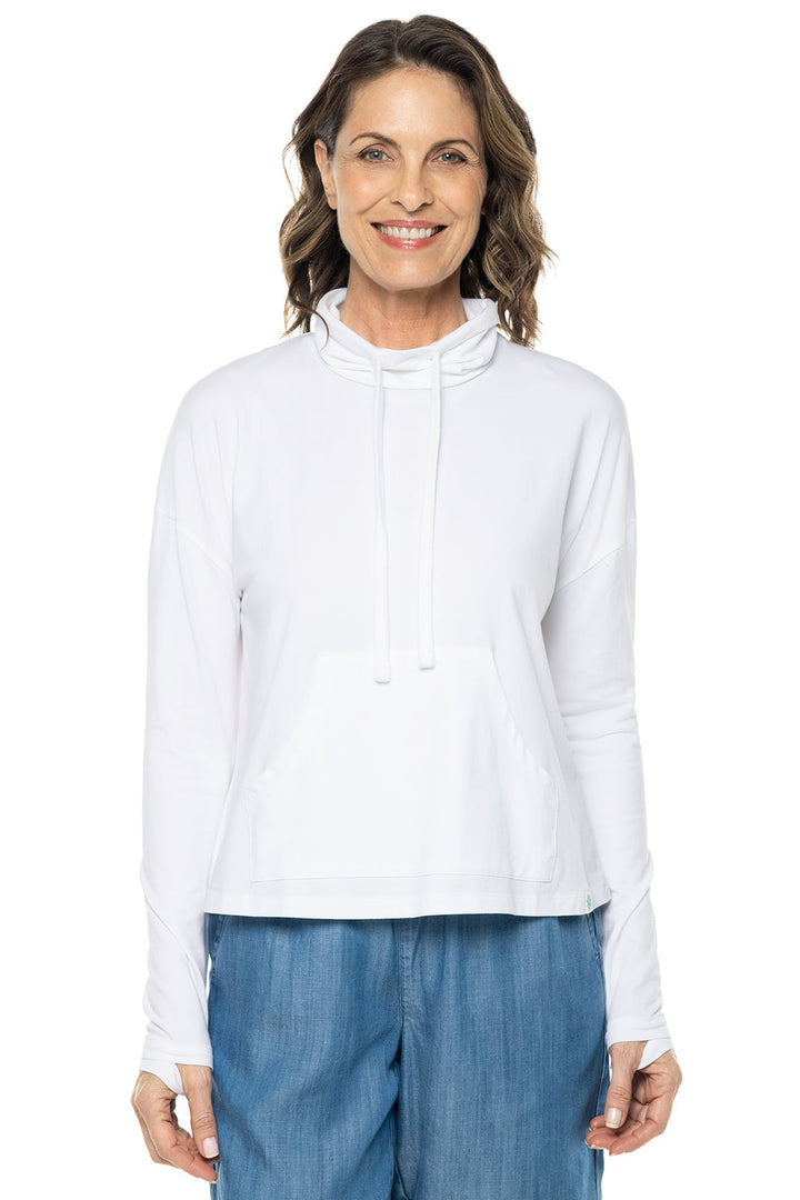 Women's Solana Mock Neck Pullover | White