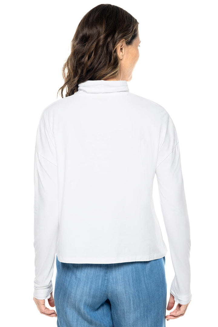 Women's Solana Mock Neck Pullover | White