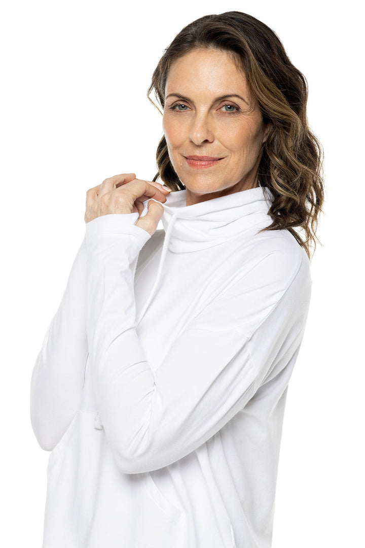 Women's Solana Mock Neck Pullover | White