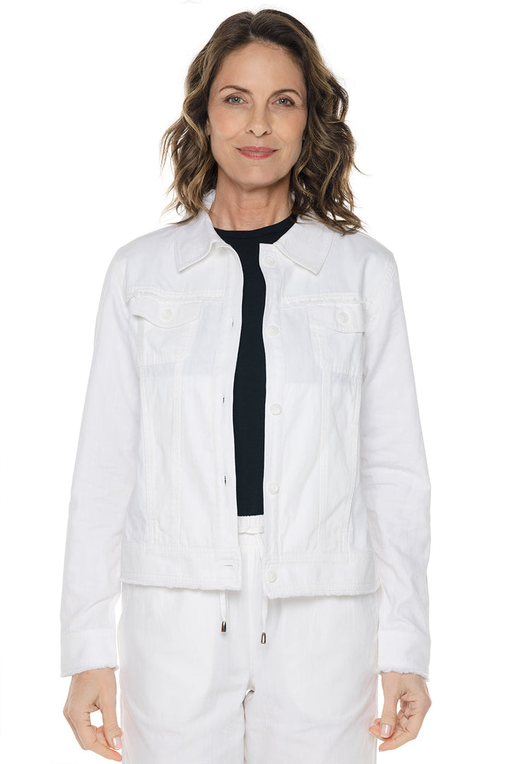 Women's Everglade Chambray Cropped Jacket | White Chambray