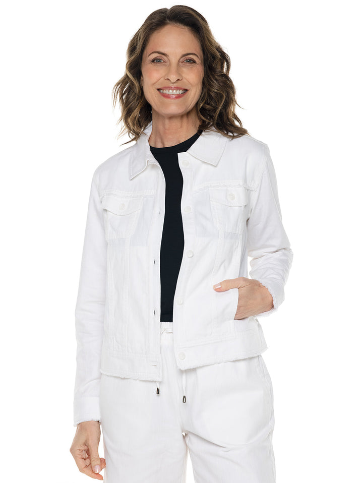 Women's Everglade Chambray Cropped Jacket | White Chambray