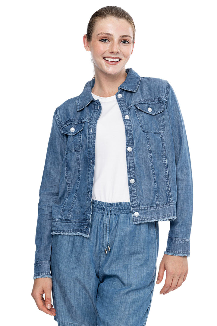 Women's Everglade Chambray Cropped Jacket | Light Indigo Chambray