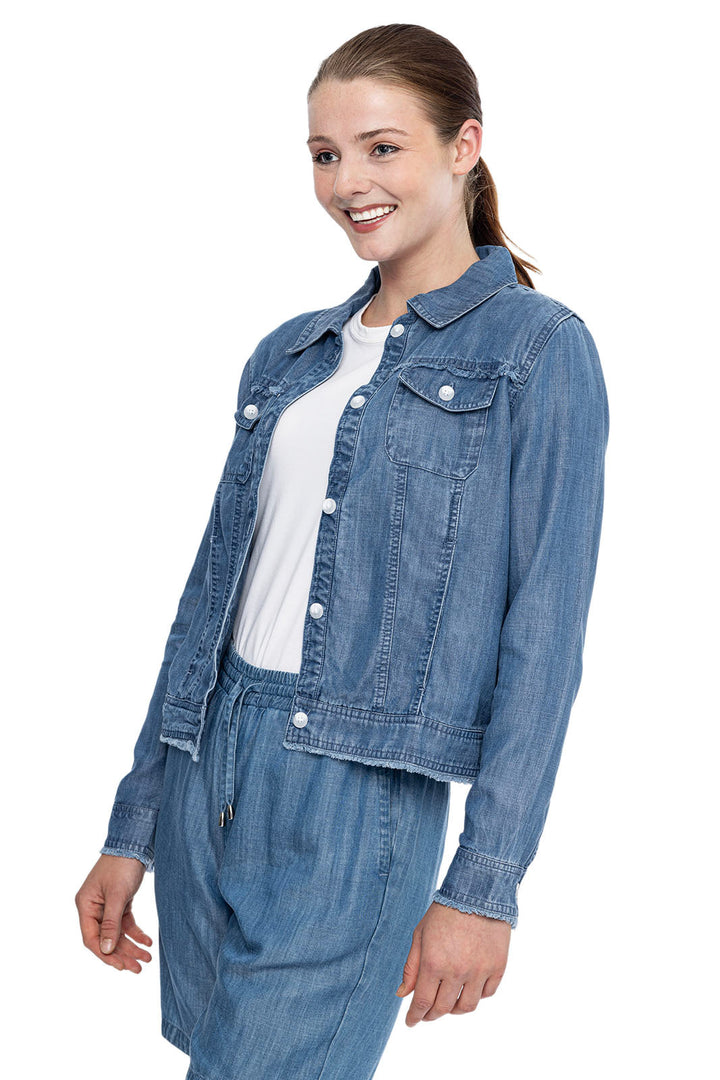 Women's Everglade Chambray Cropped Jacket | Light Indigo Chambray