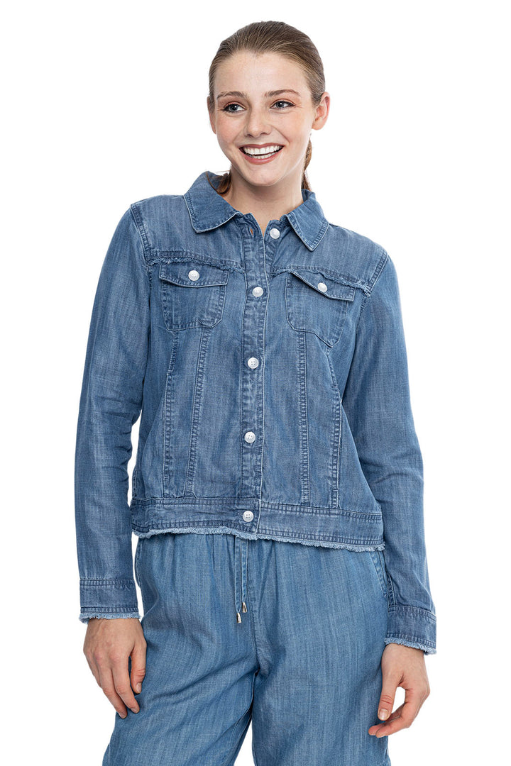 Women's Everglade Chambray Cropped Jacket | Light Indigo Chambray