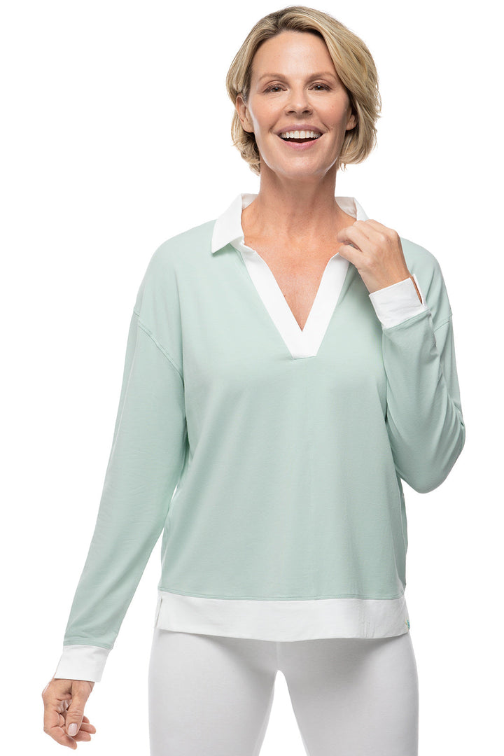 Women's Fountainbleau Polo | Misty Aqua