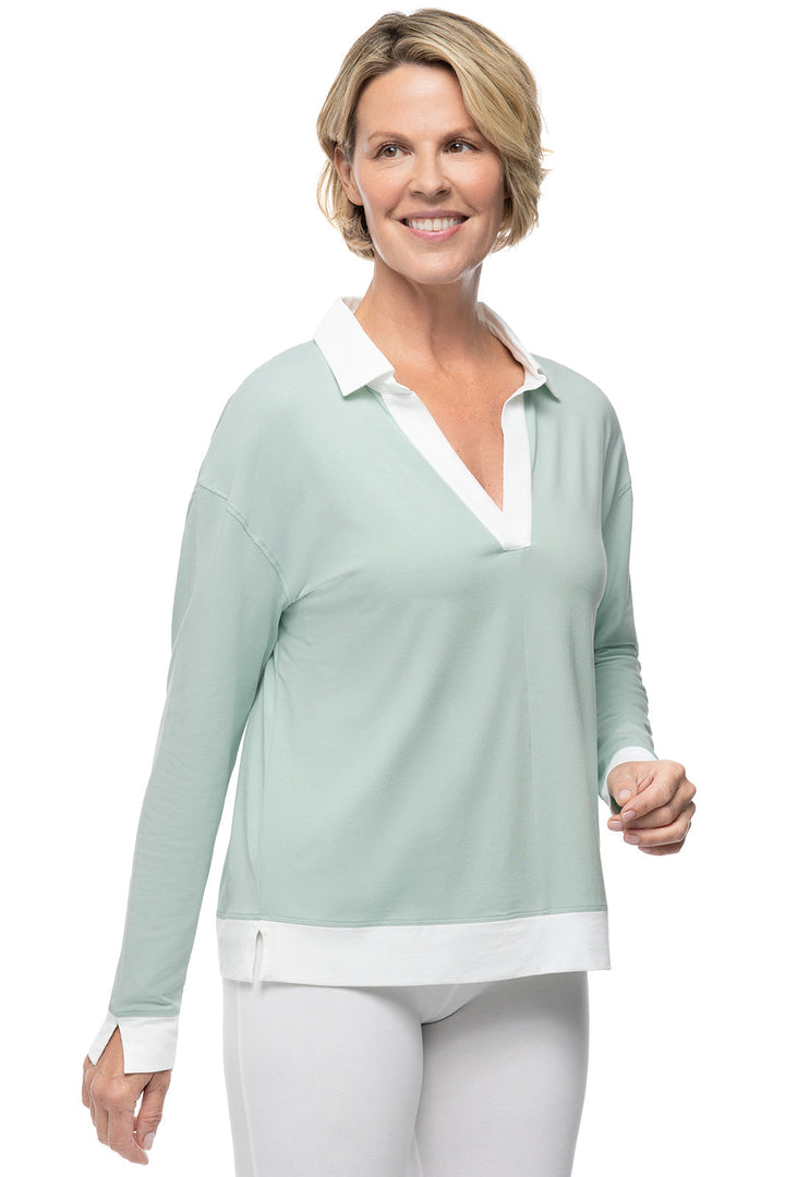 Women's Fountainbleau Polo | Misty Aqua