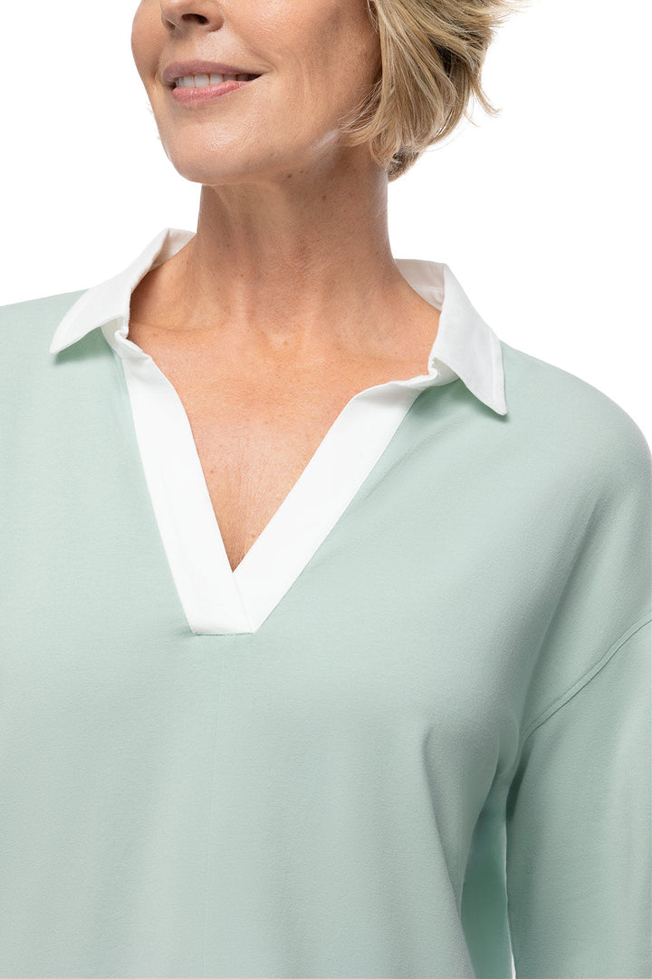 Women's Fountainbleau Polo | Misty Aqua