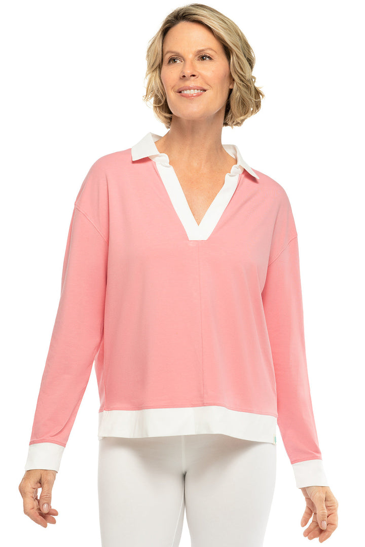 Women's Fountainbleau Polo | Peachy Pink